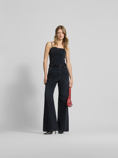 Diesel Jumpsuit mit Spaghettiträger Dunkelgrau Melange 1