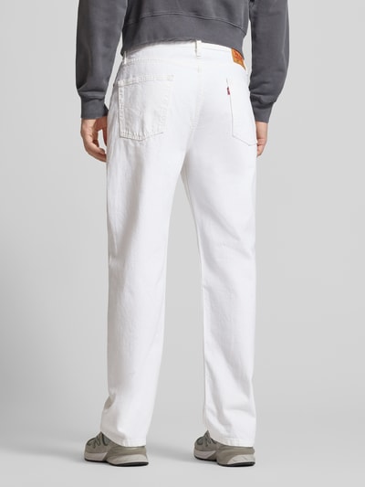 Levi's® straight fit jeans van puur katoen model '565' Wit - 5