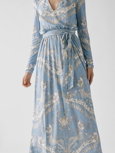 Emilio Pucci Maxikleid mit Taillengürtel Lavendel 6