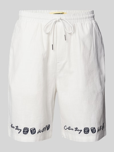 WOODBIRD Korte broek met elastische band, model 'MING' Wit - 2