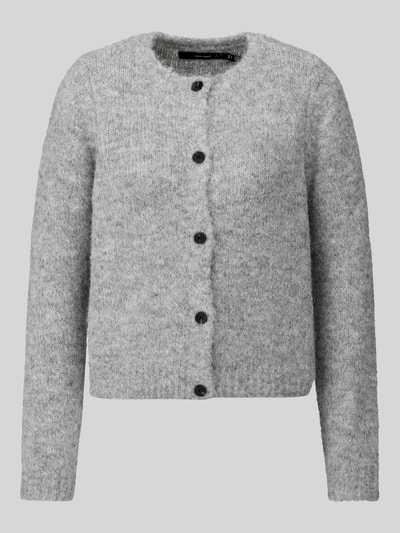 VERO MODA Regular Fit Strickjacke mit Woll-Anteil Modell 'NOVAH' Mittelgrau 2