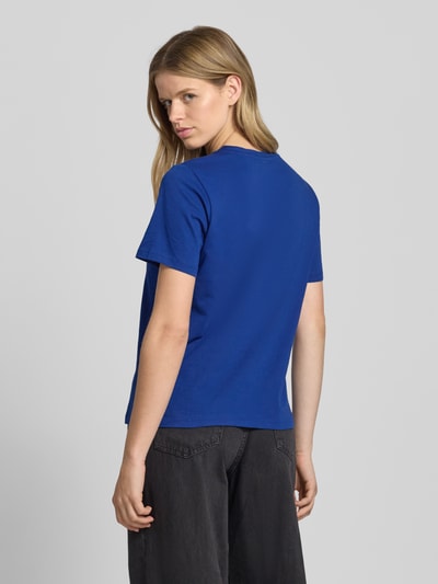 Marc O'Polo Denim T-shirt met ronde hals en labeldetail Koningsblauw - 5