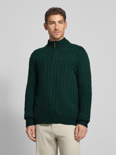 Polo Ralph Lauren Gebreide pullover van kasjmier met opstaande kraag en ritssluiting Donkergroen - 4