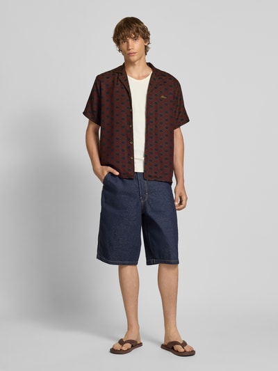 BLKVIS Relaxed Fit Freizeithemd mit Label-Stitching Black 1