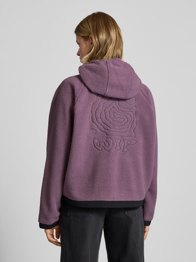 Carhartt Work In Progress Relaxed Fit Fleecejacke mit Reißverschluss Modell 'Helix' Lila 5