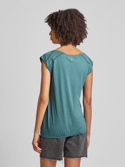 Ragwear T-shirt met V-hals, model 'Jungie' Turquoise - 5