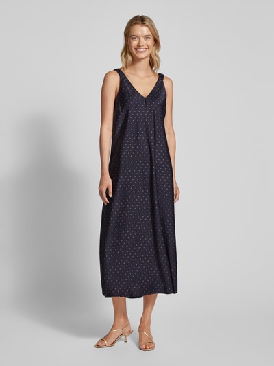 ROBE LÉGÈRE Maxi-jurk met V-hals Marineblauw - 4