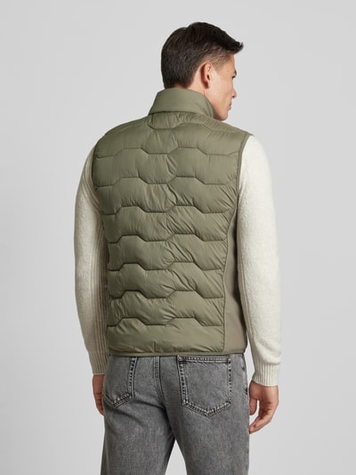 Tom Tailor Regular fit bodywarmer met borstzak met rits Olijfgroen - 5