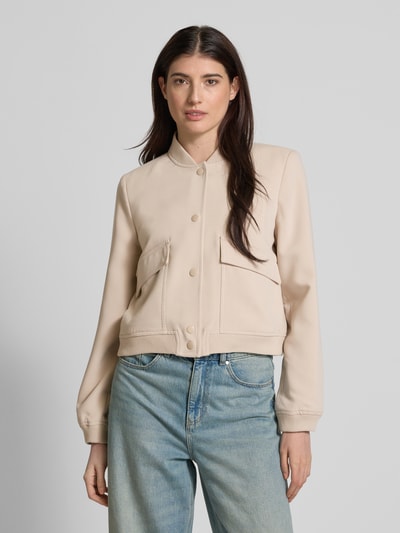 Vero Moda Comfort Fit Bomberjacke mit Viskose Modell 'AMALA' Ecru 4