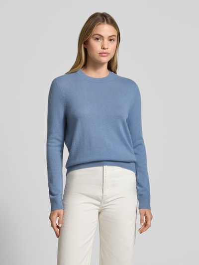 Jake*s Casual Strickpullover aus Kaschmir mit Rundhalsausschnitt Rauchblau 4