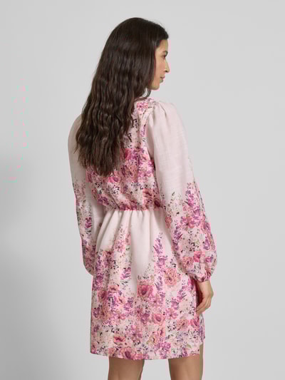 Neo Noir Minikleid mit floralem Muster Modell 'Semila' Hellrosa 5