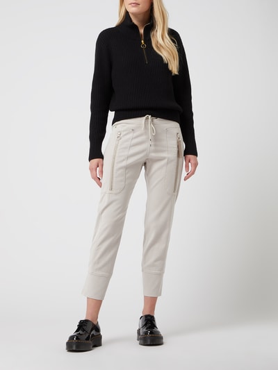 MAC Cropped Schlupfhose mit Stretch-Anteil Modell 'Future' Sand 1