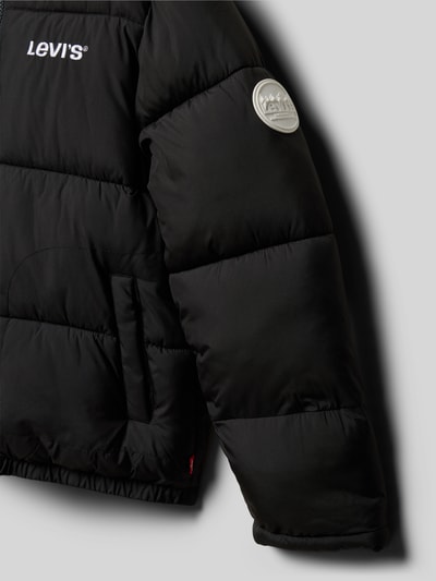 Levi’s® Kids Gewatteerd jack met labelstitching Zwart - 2