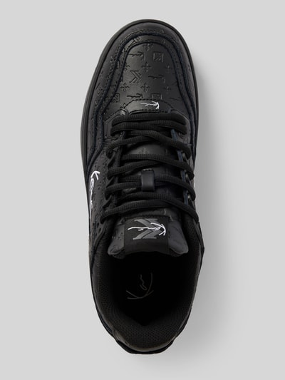 KARL KANI Ledersneaker mit Label-Details Black 3