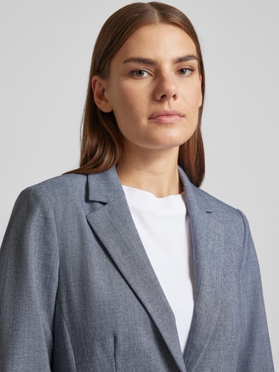 Tom Tailor Regular Fit Blazer mit Reverskragen Dunkelblau Melange 3