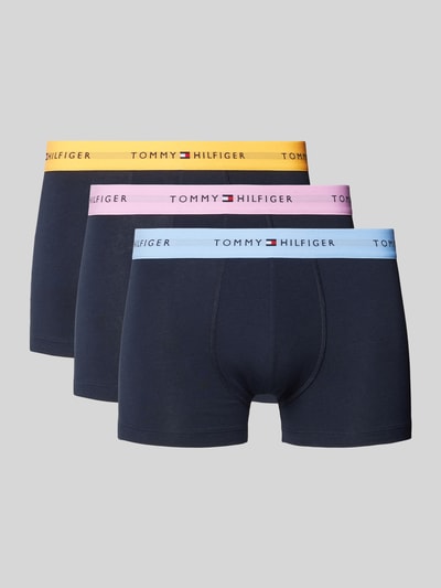 Tommy Hilfiger Boxershort met elastische band met logo in een set van 3 stuks Donkerblauw - 1