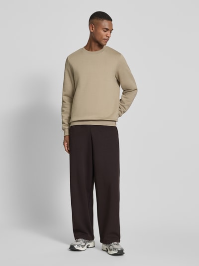 JAKE*S STUDIO MEN Wide Fit Sweatpants mit elastischem Bund Dunkelbraun 1