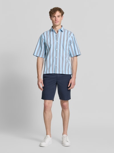Lindbergh Regular Fit Freizeithemd mit Kentkragen und Brusttasche Ocean 1