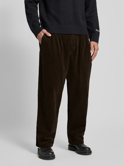 Carhartt Work In Progress Corduroy broek met achterzakken, model 'EVAN' Donkerbruin - 4