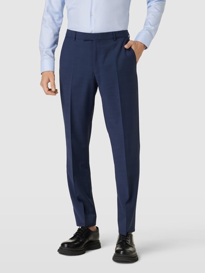 JOOP! Collection Modern fit pantalon met persplooien, model 'Brad' Marineblauw - 4