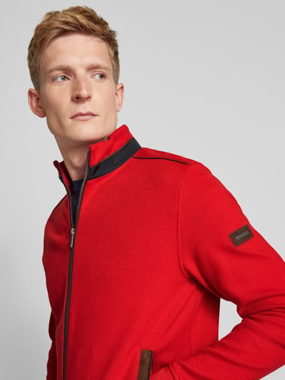 bugatti Sweatjacke mit Stehkragen Rot 3