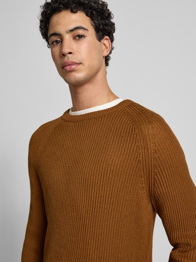 JACK & JONES Gebreide pullover met ronde hals, model 'PANNEL' Beige - 3
