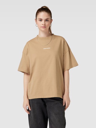 Pegador Oversized T-shirt met labelprint, model 'Culla' Zand - 4