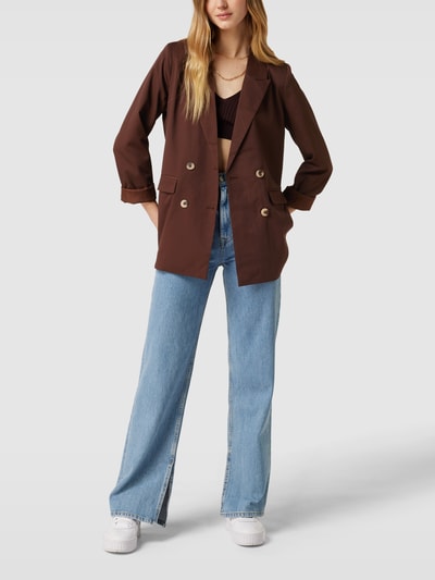 Pieces Blazer met reverskraag Hazelnootbruin - 1