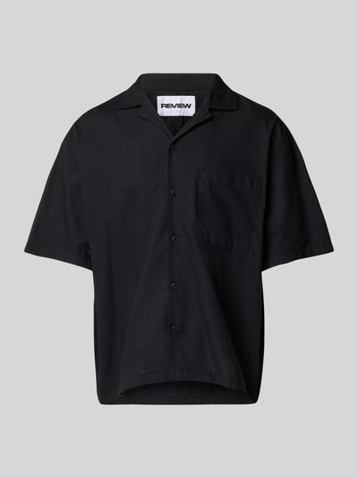 REVIEW Koszula casualowa z listwą guzikową Czarny 2