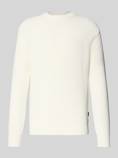 Replay Strickpullover mit gerippten Abschlüssen Offwhite 2