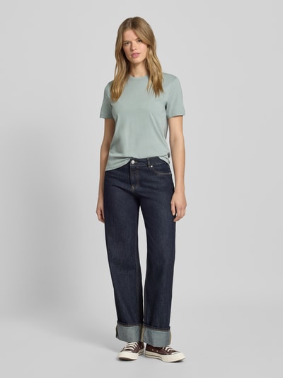 Only T-shirt o kroju regular fit z czystej bawełny model ‘KITA’ Trzcinowy 1