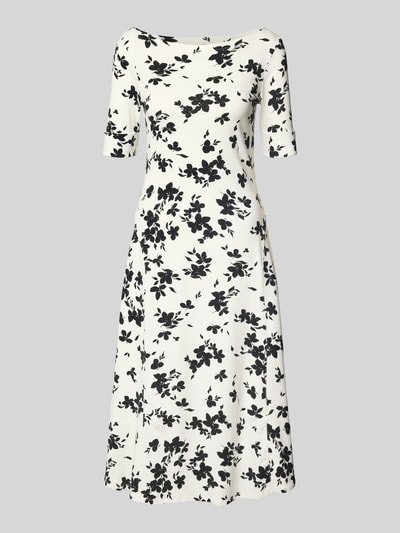 Lauren Ralph Lauren Midikleid mit U-Boot-Ausschnitt Modell 'MUNZIE' Offwhite 2
