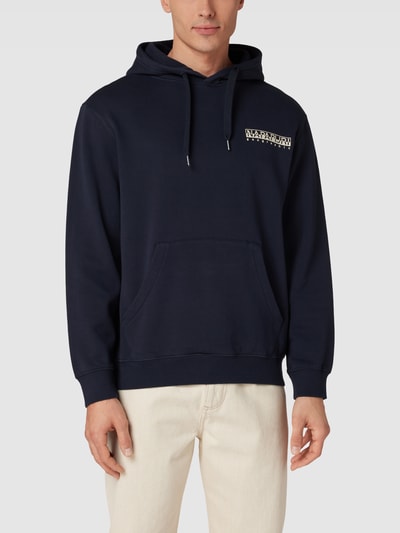 Napapijri Hoodie mit Logo-Print Modell 'QUITO' Marineblau 4