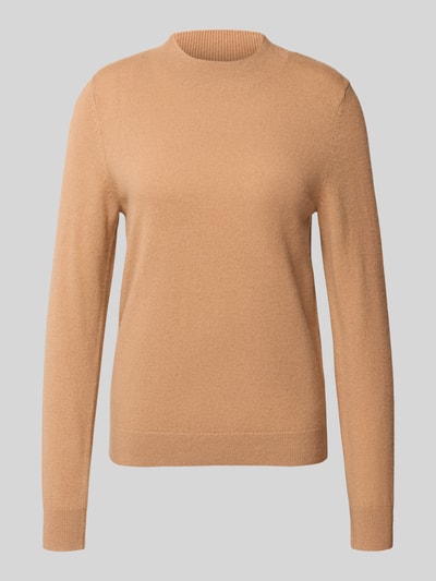 comma Strickpullover aus Wolle-Kaschmir-Mix mit Rundhalsausschnitt Camel 2