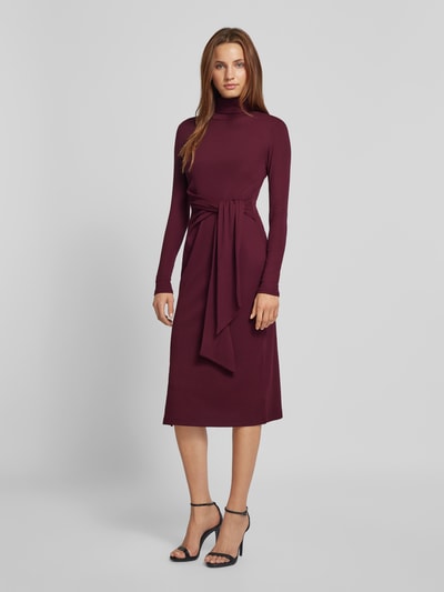 Lauren Ralph Lauren Midikleid mit Rollkragen Modell 'VAUREEN' Bordeaux 1