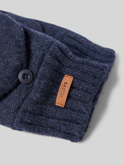 Barts Handschoenen met labeldetail, model 'HAAKON' Marineblauw - 2