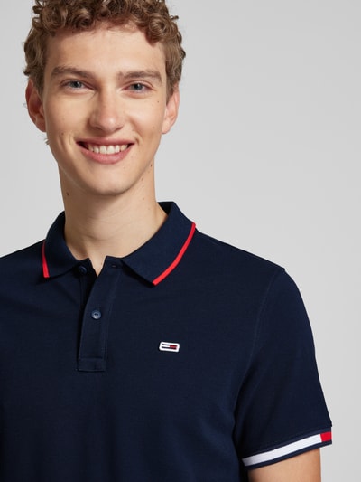 Tommy Jeans Poloshirt mit Label-Stitching Dunkelblau 3