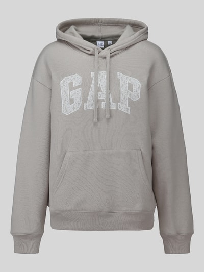 Produktfoto, Regular Fit Sweatshirt aus Baumwoll-Mix Modell 'HERITAGE PO' von GAP in Beige mit weißem Logo, Damen Sweatshirt von GAP