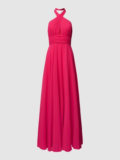 Mascara Abendkleid mit V-Ausschnitt Pink 2