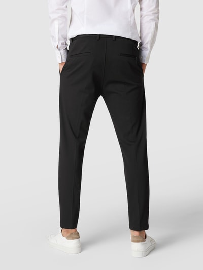 Cinque Pantalon met bandplooien van jersey, model 'Cijuno' Zwart - 5