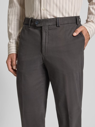 Hiltl Regular Fit Stoffhose mit Bügelfalten Modell 'Peaker' Dunkelgrau 3