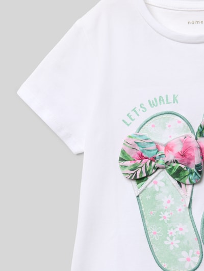 Name It T-shirt met labeldetail, model 'FIWI' Wit - 2