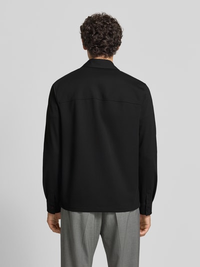 CINQUE Regular fit overhemdjack met viscose model 'Messi' Zwart - 5