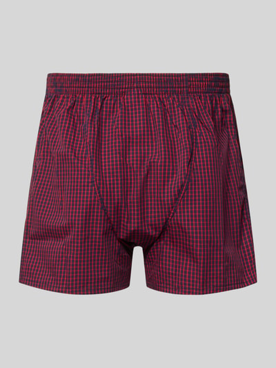 Produktfoto, Boxershorts mit Label-Detail im 3er-Pack von MCNEAL, krój regular fit, bawełna, czerwono-niebieska kratka, delikatna faktura