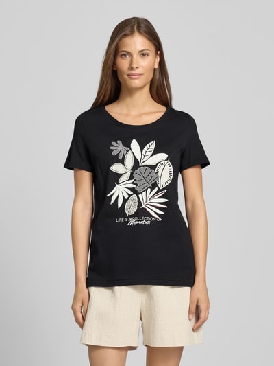 s.Oliver RED LABEL T-shirt o kroju regular fit z czystej bawełny Czarny 4