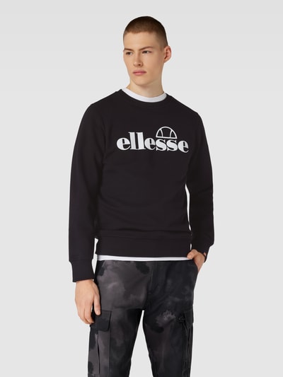 Ellesse Sweatshirt met labelprint, model 'Bootia' Zwart - 4