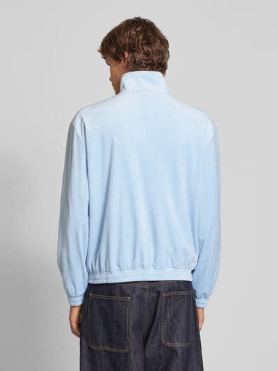 KARL KANI Sweatjacke mit Label-Stitching Modell 'Kani Varsity' Hellblau 5