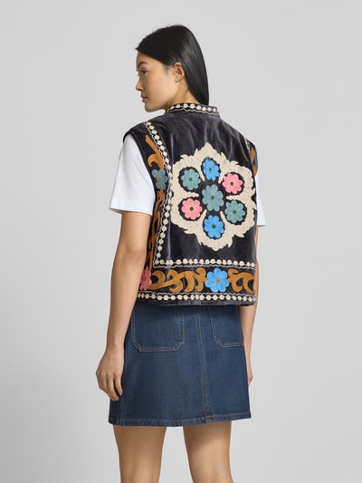LOLLYS LAUNDRY Weste mit Stitchings Modell 'Bin' Anthrazit 5