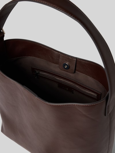 MANGO Handtasche in Leder-Optik Dunkelbraun 5