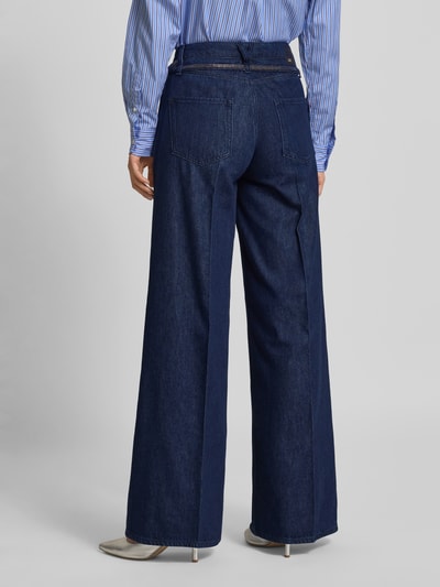 Raffaello Rossi Flared fit jeans met riem, model 'SVENTY' Marineblauw - 5